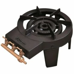 HELIOTRADE Réchaud En Fonte Sur 4 Pieds - 3 Bruleurs - 8600W -Pas Cher Réchaud Boutique 10733409 3