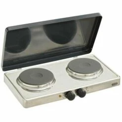 Réchaud 2 Feux électrique, Avec Couvercle Eno