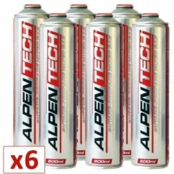Pack De 6 Cartouche Gaz 330g Butane Propane Mix 600ml ALPENTECH Bonbonne Gaz Universelle Valve 7/16