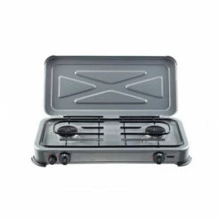 AUTRES Réchaud 2 Feux Avec Couvercle Pour Camping Car