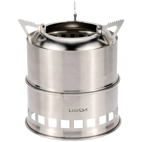 LIXADA Poele A Bois Pliant En Acier Inoxydable, Pique-Nique De Camping En Plein Air 4 LIXADA Poele A Bois Pliant En Acier Inoxydable, Pique-Nique De Camping En Plein Air – Image 2