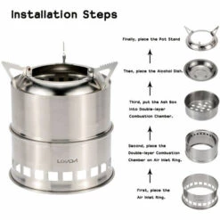 LIXADA Poele A Bois Pliant En Acier Inoxydable, Pique-Nique De Camping En Plein Air 10 LIXADA Poele A Bois Pliant En Acier Inoxydable, Pique-Nique De Camping En Plein Air -Pas Cher Réchaud Boutique 18358298 4