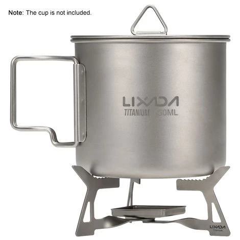 LIXADA Rechaud A Alcool Pliable En Titane Camping, 14 G 7 LIXADA Rechaud A Alcool Pliable En Titane Camping, 14 G – Image 5