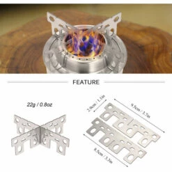 ASUPERMALL Support De Poele A Alcool En Titane, Support De Poele De Camping En Plein Air -Pas Cher Réchaud Boutique 18449036 4