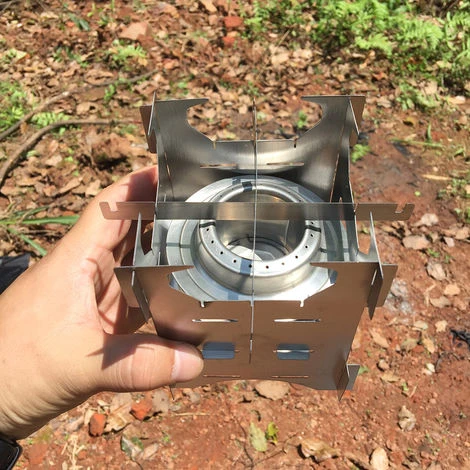 ASUPERMALL Poele A Bois Pliant En Titane, Poele De Camping En Plein Air 4 ASUPERMALL Poele A Bois Pliant En Titane, Poele De Camping En Plein Air – Image 2