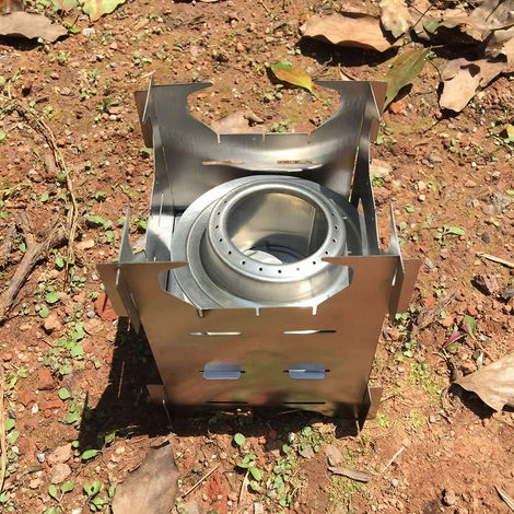 ASUPERMALL Poele A Bois Pliant En Titane, Poele De Camping En Plein Air 6 ASUPERMALL Poele A Bois Pliant En Titane, Poele De Camping En Plein Air – Image 4