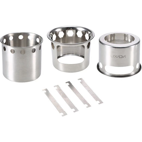 LIXADA Poele A Bois Pliable, Acier Inoxydable 4 LIXADA Poele A Bois Pliable, Acier Inoxydable – Image 2