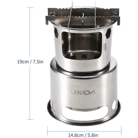 LIXADA Poele A Bois Pliable, Acier Inoxydable 5 LIXADA Poele A Bois Pliable, Acier Inoxydable – Image 3
