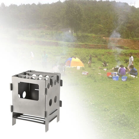 LIXADA Poele A Bois Pliant En Titane, Cuisine De Camping En Plein Air 4 LIXADA Poele A Bois Pliant En Titane, Cuisine De Camping En Plein Air – Image 2