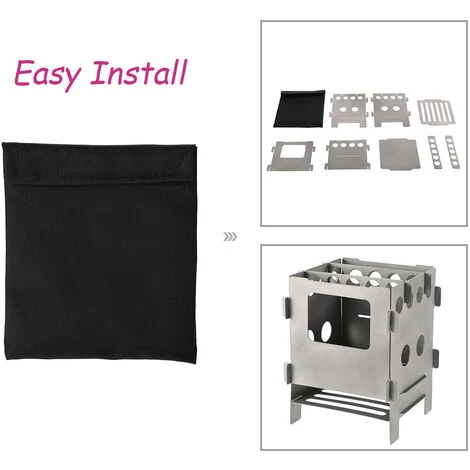 LIXADA Poele A Bois Pliant En Titane, Cuisine De Camping En Plein Air 5 LIXADA Poele A Bois Pliant En Titane, Cuisine De Camping En Plein Air – Image 3