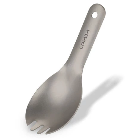 LIXADA Fourche En Titane A Manche Court, Couverts De Camping En Plein Air Ultra-Legers 6 LIXADA Fourche En Titane A Manche Court, Couverts De Camping En Plein Air Ultra-Legers – Image 4