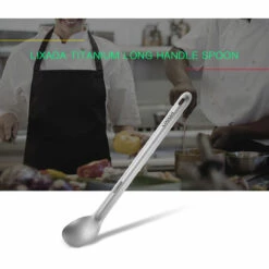 LIXADA Cuillere A Long Manche En Titane, Couverts Exterieurs