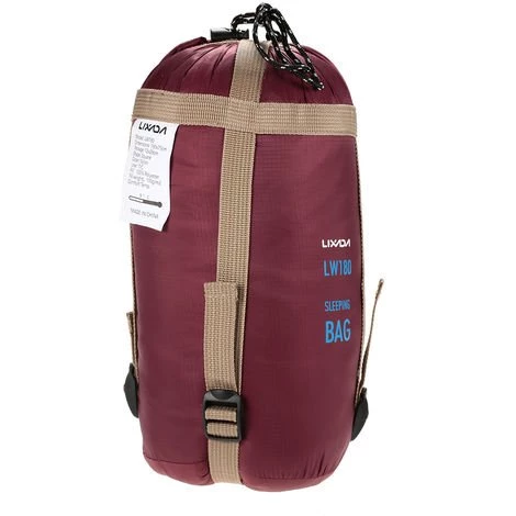 LIXADA Sac De Couchage De Voyage Pour Camping En Plein Air, 680G, 190 * 75Cm, Vin Rouge 5 LIXADA Sac De Couchage De Voyage Pour Camping En Plein Air, 680G, 190 * 75Cm, Vin Rouge – Image 3