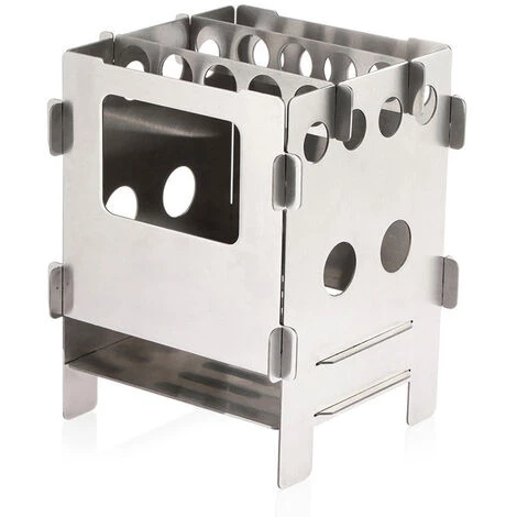 LIXADA Poele A Bois Pliant En Acier Inoxydable 3 LIXADA Poele A Bois Pliant En Acier Inoxydable