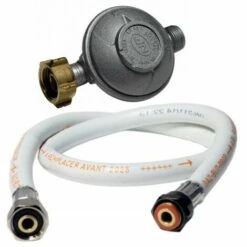 MEVA Rechaud Gaz Fonte Véritable 9.8 KW 4 Pieds 3 Robinets + Tuyau Gaz à Vis 1.50m + Détendeur Butane -Pas Cher Réchaud Boutique 19334680 2