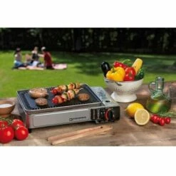 Plancha Gaz Portable 2300W Kemper Plaque Anti Adhésive + 8 Cartouches Gaz Camping + Valise De Transport -Pas Cher Réchaud Boutique 19710639 4