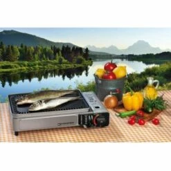 Plancha Gaz Portable 2300W Kemper Plaque Anti Adhésive + 8 Cartouches Gaz Camping + Valise De Transport -Pas Cher Réchaud Boutique 19710639 5