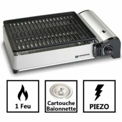Barbecue Grill Gaz 1900W Kemper Grille Anti Adhesive + 8 Cartouches Gaz Camping -Pas Cher Réchaud Boutique 19846865 4