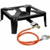 ECD GERMANY Réchaud Gaz Avec 4 Pieds Brûleur Tabouret De Gaz Tuyau En Propane 100 Cm -Pas Cher Réchaud Boutique 20334323 1