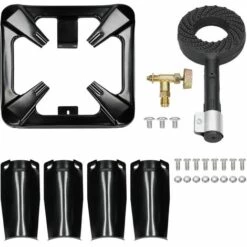 ECD GERMANY Réchaud Gaz Avec 4 Pieds Brûleur Tabouret De Gaz Tuyau En Propane 100 Cm -Pas Cher Réchaud Boutique 20334323 5