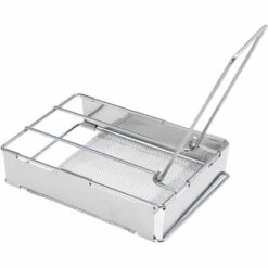 ASUPERMALL Plaque Grille-Pain En Acier Inoxydable Portable Pliable Pain Grille-Pain Grill Camping En Plein Air