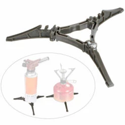 CAMPINGMOON Pliable Gaz Plat Reservoir Support Bouteille Longue Cartouche Support Trepied Gaz Canister Stand