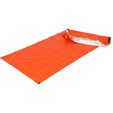 ASUPERMALL 2 Pcs Couverture D'Urgence Avec Compression Sac Portable Couchage D'Urgence Leger Sac Pour Camping Voyage Randonnee Pedestre, Orange 7 ASUPERMALL 2 Pcs Couverture D'Urgence Avec Compression Sac Portable Couchage D'Urgence Leger Sac Pour Camping Voyage Randonnee Pedestre, Orange – Image 5