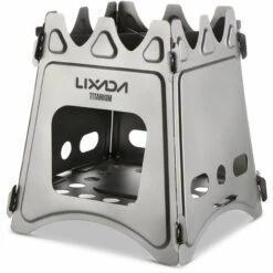 Lixada Compact Deployante En Titane Poele A Bois Avec Mini Alcool Cuisiniere Camping En Plein Air De Pique-Nique, Poele A Bois Avec Poele A Alcool -Pas Cher Réchaud Boutique 23193924 4