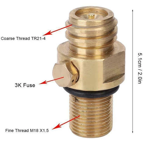ASUPERMALL M18 * 1,5 Co2 Adaptateur Valve Transverter Convient Fot Replaceable Machine Soda 6 ASUPERMALL M18 * 1,5 Co2 Adaptateur Valve Transverter Convient Fot Replaceable Machine Soda – Image 4