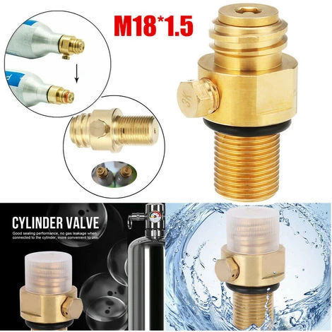 ASUPERMALL M18 * 1,5 Co2 Adaptateur Valve Transverter Convient Fot Replaceable Machine Soda 7 ASUPERMALL M18 * 1,5 Co2 Adaptateur Valve Transverter Convient Fot Replaceable Machine Soda – Image 5