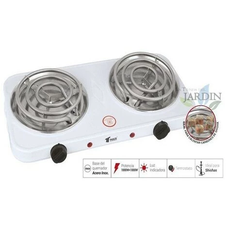 SUINGA Cuisinière électrique Portable, 2 Brûleurs, Spéciale Pour Les Charbons Shisha 3 SUINGA Cuisinière électrique Portable, 2 Brûleurs, Spéciale Pour Les Charbons Shisha