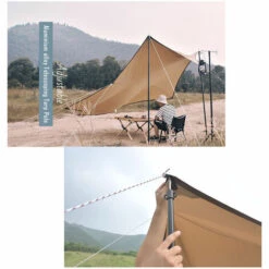 SHINETRIP Support De Marquise Tente Aluminium Gras Salle De Tige, Noir -Pas Cher Réchaud Boutique 27554244 5