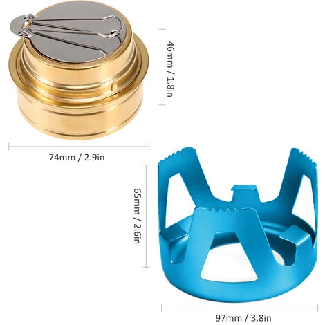 ASUPERMALL Mini Poele A Alcool Stentee Bleu Clair 7 ASUPERMALL Mini Poele A Alcool Stentee Bleu Clair – Image 5