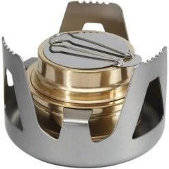 BARES Generic Réchaud à Alcool Portable En Alliage D'aluminium Et En Acier Inoxydable Pour Le Camping, La Randonnée, La Randonnée Et La Randonnée