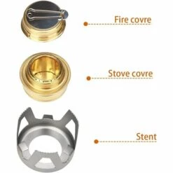 BARES Generic Réchaud à Alcool Portable En Alliage D'aluminium Et En Acier Inoxydable Pour Le Camping, La Randonnée, La Randonnée Et La Randonnée -Pas Cher Réchaud Boutique 27807688 4