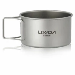 LIXADA Bol En Titane A Poignee Pliante En Titane Pur 450Ml Avec Boite En Papier Kraft + Sac En Filet, Taille S -Pas Cher Réchaud Boutique 28358625 5
