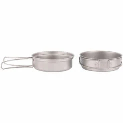 LIXADA Poele A Frire En Metal Titane Ultra-Legere De 350 Ml, Poele A Frire De Camping En Plein Air Avec Poignee Pliable -Pas Cher Réchaud Boutique 28671067 2