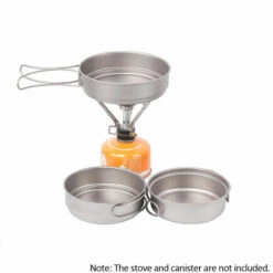 LIXADA Poele A Frire En Metal Titane Ultra-Legere De 350 Ml, Poele A Frire De Camping En Plein Air Avec Poignee Pliable -Pas Cher Réchaud Boutique 28671067 5