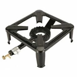 RIBIMEX Réchaud Gaz 4 Pieds Acier, Brûleur Fonte 8000 Watt