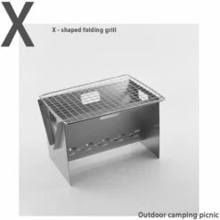 ASUPERMALL Nouveau Mini Poele A Bois De Camping Pliable En Acier Inoxydable, Sac Non Tisse