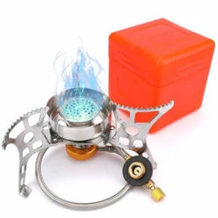 HAPPYSHOPPING Cuisiniere Exterieure, Poele Coupe-vent A Noyau De Cuivre A Feu Bleu Sans Allumage Electronique - Poele Coupe-vent A Noyau De Cuivre A Feu Bleu Sans Allumage Electronique