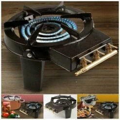 BETTERLIFE Réchaud à Gaz En Fonte 3 Robinets Laiton -Pas Cher Réchaud Boutique 33436118 3