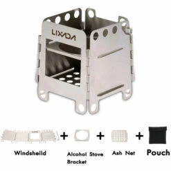 Lixada WS006 Carte De Credit Petit Rechaud. Sac En Tissu Noir. Sac Ziplock 16 * 14 -Pas Cher Réchaud Boutique 33481284 5