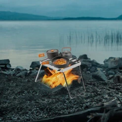 ASUPERMALL Support Carre De Cuisiniere A Cafe Pliable, Gril De Feu De Camp Multifonctionnel En Acier Inoxydable -Pas Cher Réchaud Boutique 33716986 5