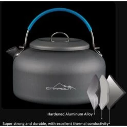 ASUPERMALL 1.4L Bouilloire De Camping En Plein Air En Aluminium Theiere Bouilloire Compacte Legere Cafetiere Pour Camping Randonnee Sac A Dos -Pas Cher Réchaud Boutique 34051201 3