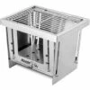 ASUPERMALL Gril Exterieur En Acier Inoxydable, Rechaud De Camping A Bois Portable, Gril Pliable Coupe-Vent, Style 2 -Pas Cher Réchaud Boutique 34530136 1