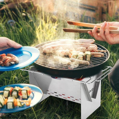 LIXADA Rechaud A Bois De Camping, Rechaud A Dos En Acier Inoxydable Pliant Portable Exterieur Avec Ustensiles De Cuisson Et Soufflet 4 LIXADA Rechaud A Bois De Camping, Rechaud A Dos En Acier Inoxydable Pliant Portable Exterieur Avec Ustensiles De Cuisson Et Soufflet – Image 2