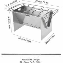 LIXADA Rechaud A Bois De Camping, Rechaud A Dos En Acier Inoxydable Pliant Portable Exterieur Avec Ustensiles De Cuisson Et Soufflet 10 LIXADA Rechaud A Bois De Camping, Rechaud A Dos En Acier Inoxydable Pliant Portable Exterieur Avec Ustensiles De Cuisson Et Soufflet -Pas Cher Réchaud Boutique 34530830 4