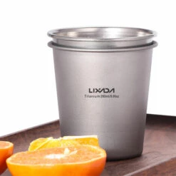 LIXADA Chope A Biere En Titane Leger De 290 Ml, Tasse A The De Jus De Pique-Nique Pour Sac A Dos De Randonnee De Camping En Plein Air, Type Mat -Pas Cher Réchaud Boutique 34900704 5