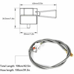 ASUPERMALL Tuyau Adaptateur De Gaz Propane, Tuyau D'Extension De Conversion De Reservoir De Gaz, Tuyau Adaptateur De Cuisiniere A Gaz De Camping, 1M -Pas Cher Réchaud Boutique 34901263 4